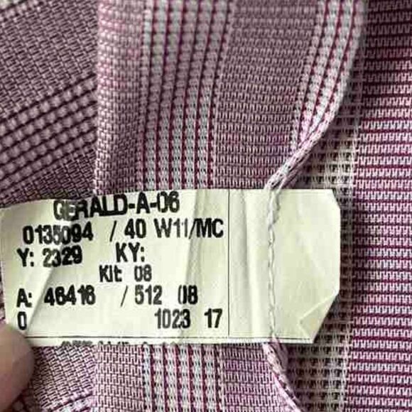 Hugo Boss Men's Regular Fit Pastel Purple Cotton Dress Shirt 41 16 - Picture 7 of 11